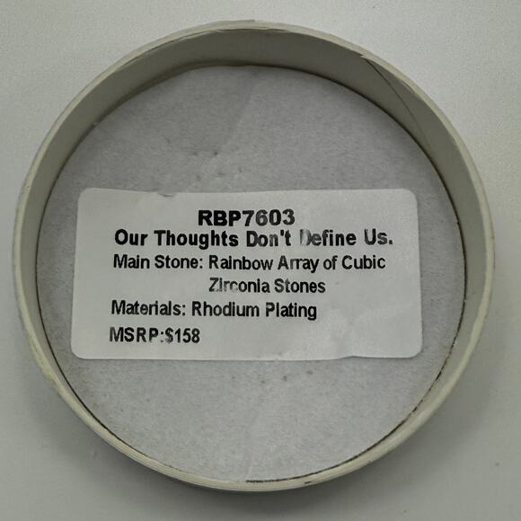 Bomb Party RBP7603 Our Thoughts Don't Define Us Cubic Zirconia Stone Size 8 Ring - Picture 8 of 8